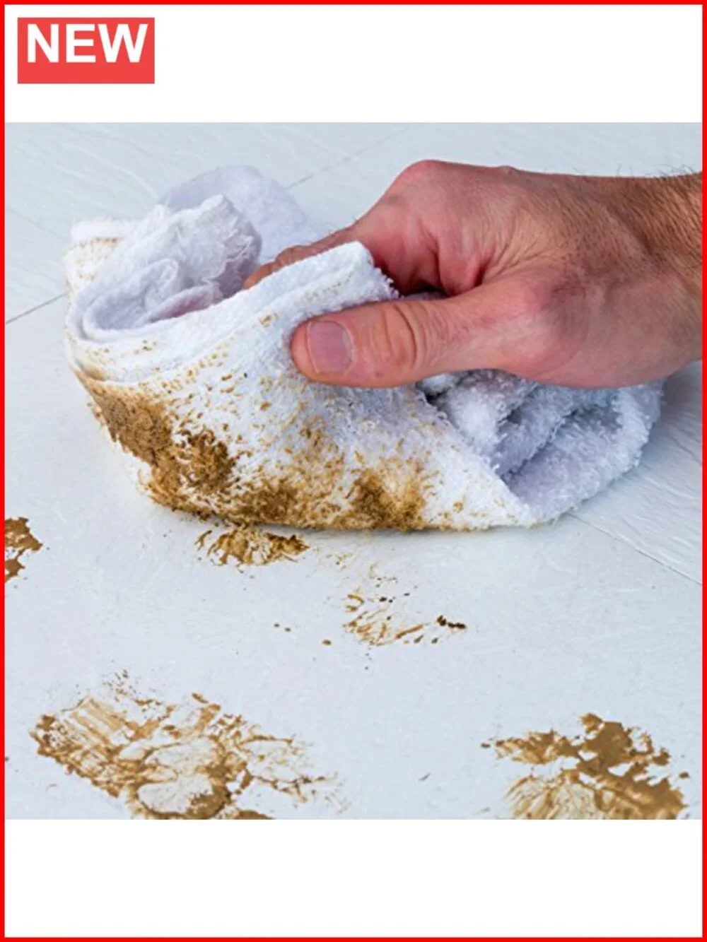24 Pack 100% Cotton Terry Cleaning Towels 14x17 Reusable All-Purpose Cloths